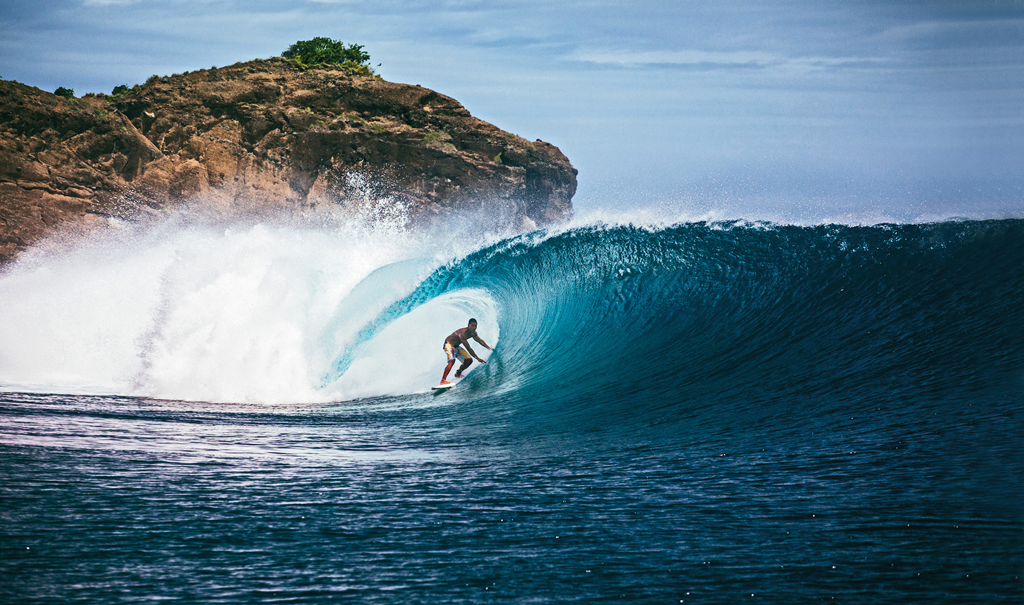 Surfing in Bali